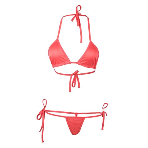 Buy Mpitude Women S Extreme Micro Bikini Set Lingerie Bra Panty String Bikini T Back Womens