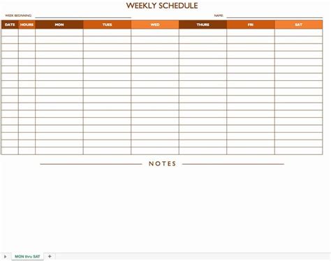 2 Week Schedule Template Elegant Free Work Schedule Templates For Word