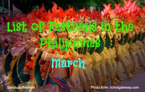 List Of Festivals In The Philippines March