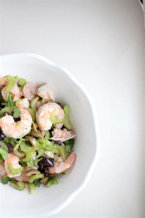 For a salty punch, top these babies off with crumbled feta. Cold Shrimp Salad with Mixed Olives, Celery and Lemon | Keys to the Cucina