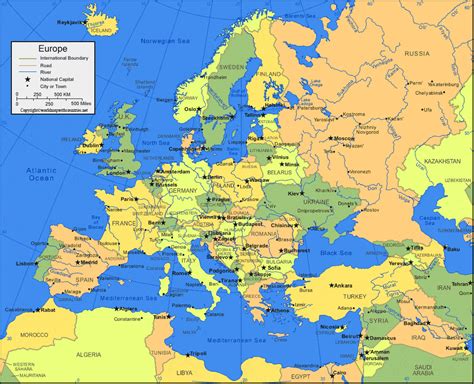 Europe Map Printable World Map With Countries Free Printable World Map