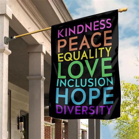 Kindness Peace Equality Love Inclusion Hope Diversity Flag Etsy