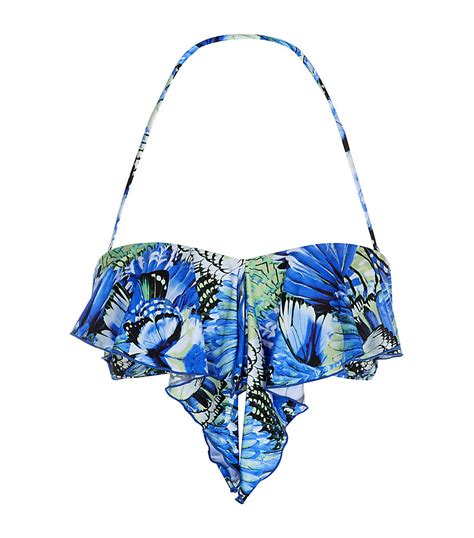 Seafolly Take Flight Bandeau Bikini Top In Blue Lyst