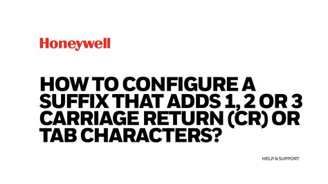 How To Configure A Suffix That Adds Or Carriage Return Cr Or