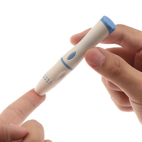Lancet Pen Lancing Device For Diabetics Blood Collect 5 Adjustable