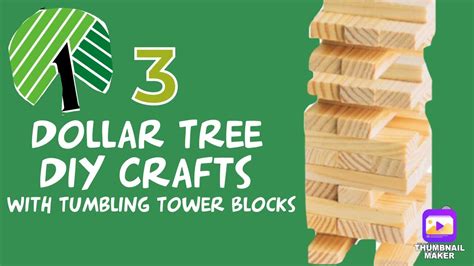 How To Make Dollar Tree Craft Diy With Tumbling Tower Blocks Budget Friendly Home Decoration