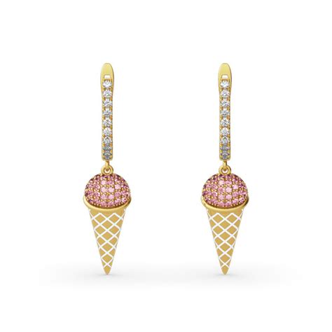 Jeulia Ice Cream Cone Sterling Silver Earrings Jeulia Jewelry