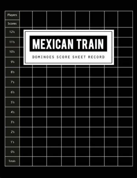 Mexican Train Score Sheet Dominoes Mexican Train Dominoes