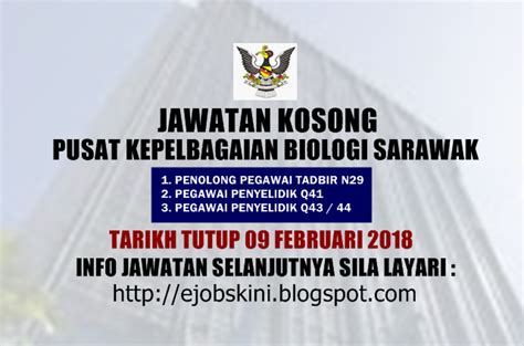 Kohteella kerja kosong kuching& samarahan no iklan! Jawatan Kosong Pusat Kepelbagaian Biologi Sarawak (SBC ...