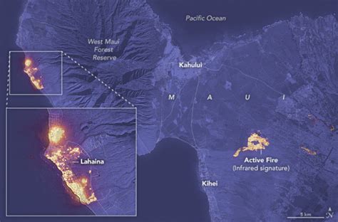 Maui Fires Pictured From Space By Nasa Satellite