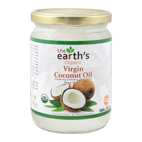 Purchase The Earths Organic Virgin Coconut Oil 500ml Online At Best