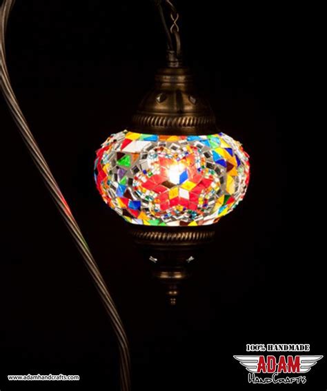 Swan Neck Mosaic Table Lamp Multi Color Model 1 Large Mosaic