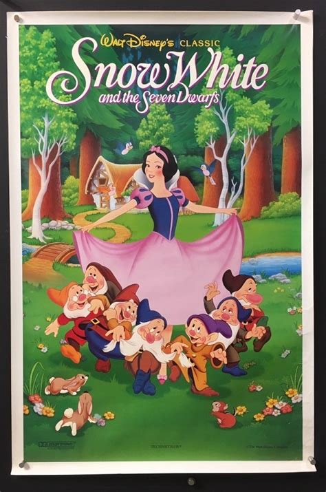 Snow White R1983 Original Disney One Sheet Movie Poster Hollywood