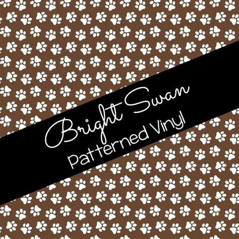 Patterned Vinyl And Htv Paw Prints 13 Bright Swan
