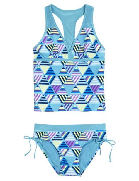Geometric Tankini Swimsuit Kid Swim Suits Tween Outfits Swimsuits