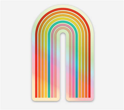 Holographic Rainbow Stickers Set Of 4 Stefanie Bales Fine Art