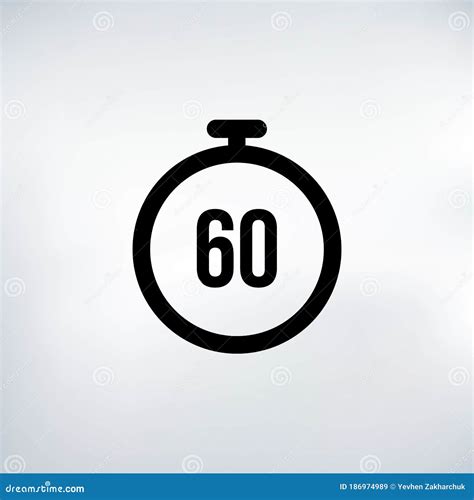 60 Seconds Countdown Timer Icon Set Time Interval Icons Stopwatch And Time Measurement Stock