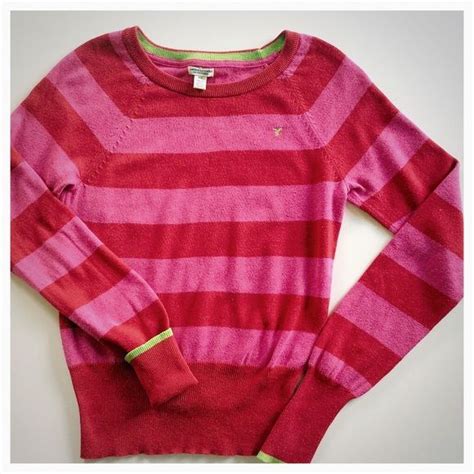 Aeo Pink Striped Sweater Trendy Mens Fashion