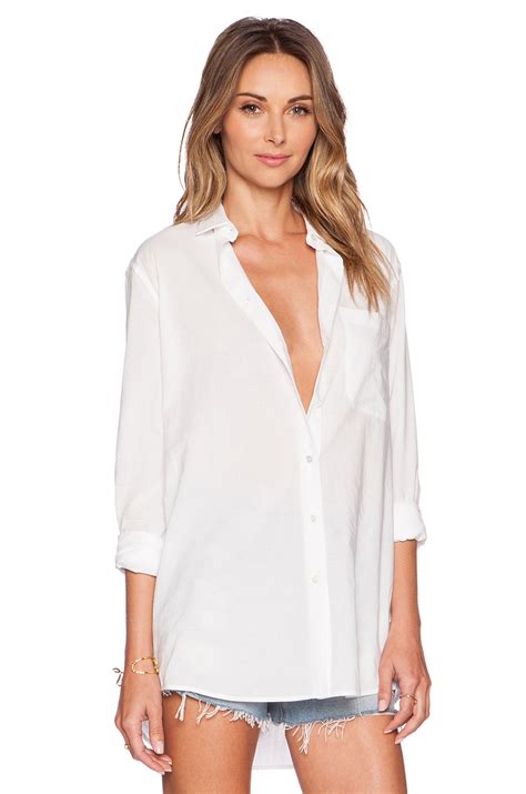 Lyst Atm Boyfriend Oversized Dress Shirt In White