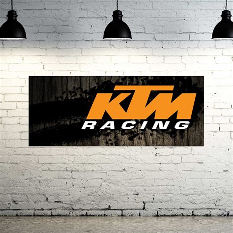 Ktm Racing Logo Banner Vinylgarage Signoffice Or Etsy