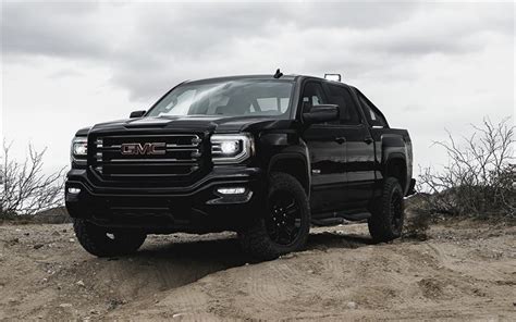 Looking for a new truck/4x4 car in malaysia? Download wallpapers GMC Sierra, Crew Cab, 2016, tuning GMC ...