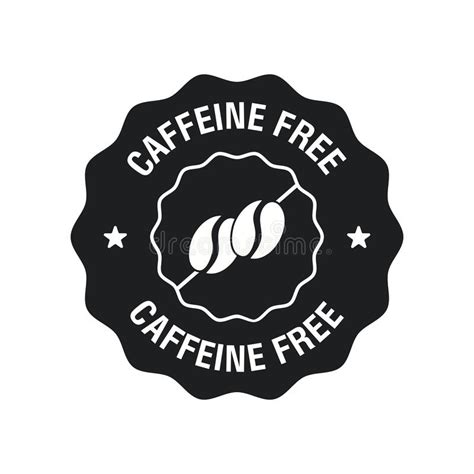 Caffeine Free Icon Sign Isolated Coffee Beans Vector Design Stock