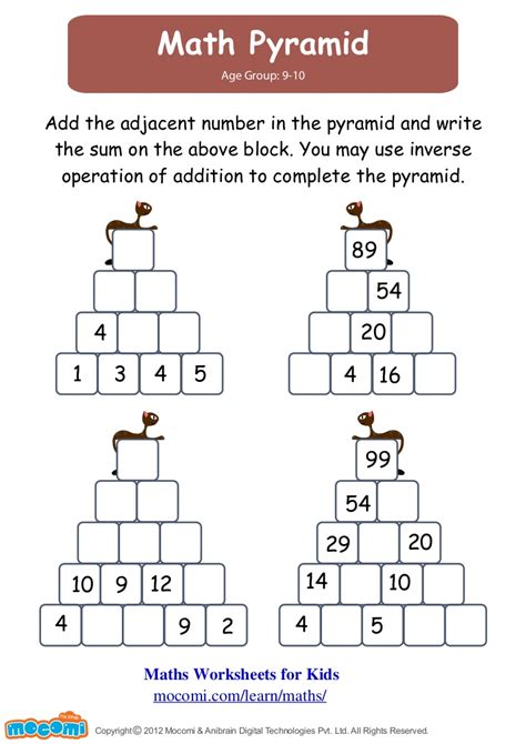 Worksheets aren't necessary for teaching toddlers emergent skills. Match Pyramid - Maths Worksheets for Kids - Mocomi.com