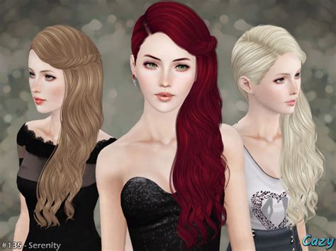 Serenity Hairstyle By Cazy By The Sims Resource Sims 3 Hairs