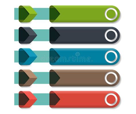 Colorful Arrow Design Elements For Business Infographics Vector