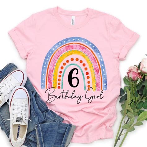 6th Birthday Shirt Girl 6th Birthday Tshirts Six Year Old Etsy