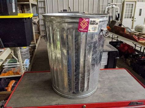 20 Gallon Galvanized Trash Can Isabell Auction