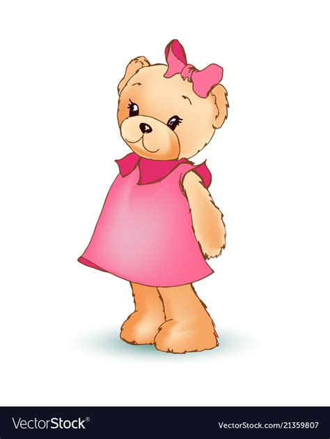 Modest Female Teddy Bear Royalty Free Vector Image