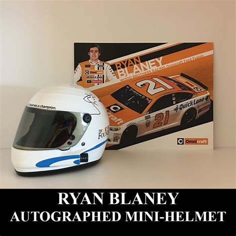 Nascars Ryan Blaney Autographed Mini Helmet Fanatics Auctions Bid