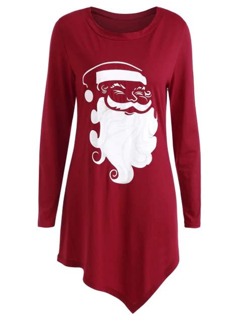 Plus Size Asymmetric Christmas T Shirt With Images Asymmetrical