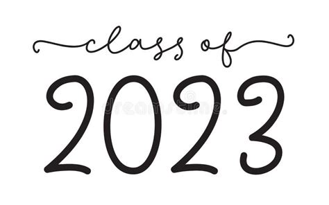 Class Of 2023 Graduation Logo Stock Vector Illustration Of