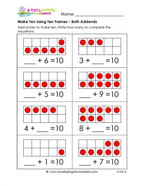 Adding With Ten Frames