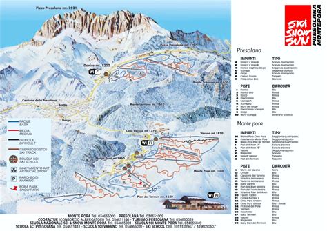 Cartina Piste Sci Monte Pora Skimap Monte Pora Dove Sciare