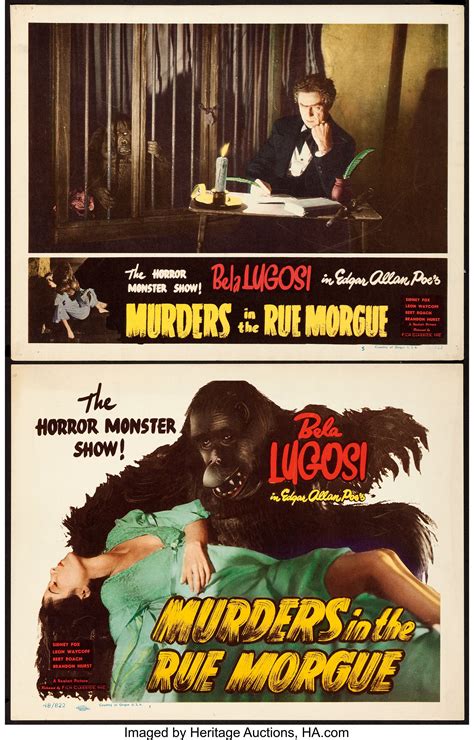 Murders In The Rue Morgue Movie Poster Rare Vintage 1 Entertainment