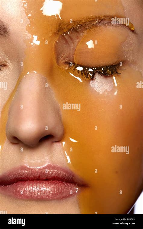 Woman Covered Honey High Resolution Stock Photography And Images Alamy