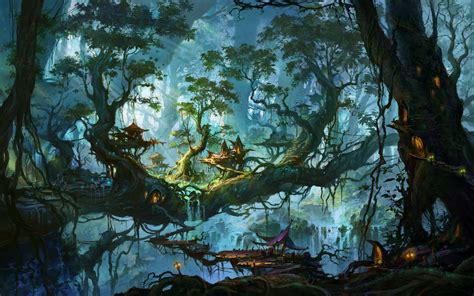 Elven Forest Wallpaper Wallpapersafari