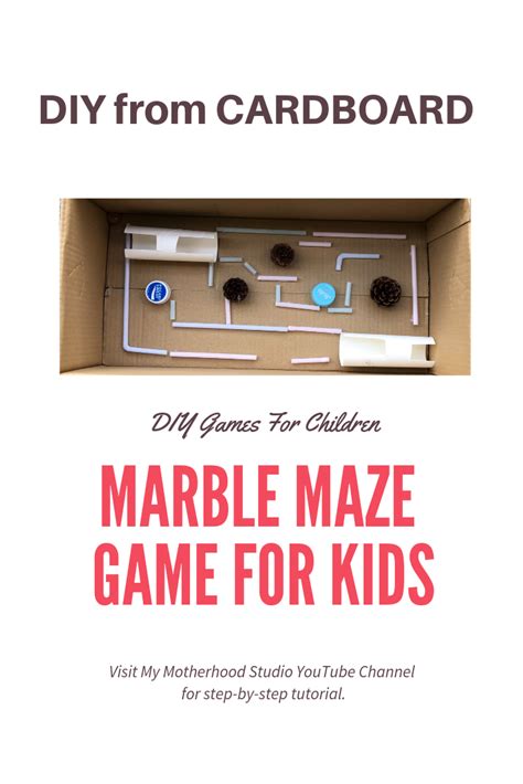 How To Make Marble Maze Game For Kids From Cardboard Maze Games For