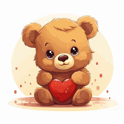 Premium Vector Cute Cartoon Teddy Bear Vector Illustration