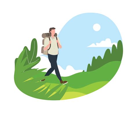 Summer Hiking Vector Art And Graphics