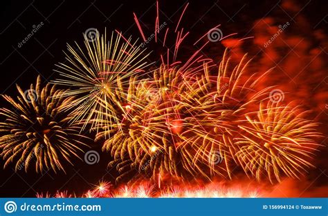 Colorful Fireworks In Night Sky Stock Photo Image Of Year Dark