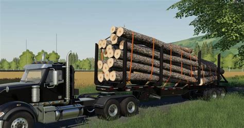 Fs19 Manac 45ft Log Trailer V1000 • Farming Simulator 19 17 22