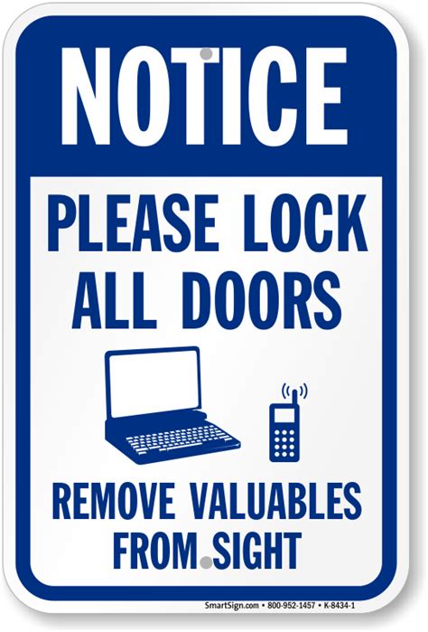 Sorry for the late reply—things have finally settled down on my end. Lock Your Car Signs & Not Responsible For Theft Signs