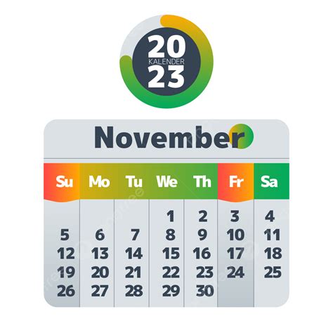 November 2023 Calendar Desk Calendar November 2023 Png And Vector