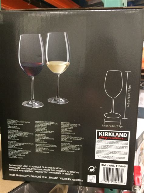 Costco 1168464 Kirkland Signature Wine Glasses 8pc Set Back Costcochaser
