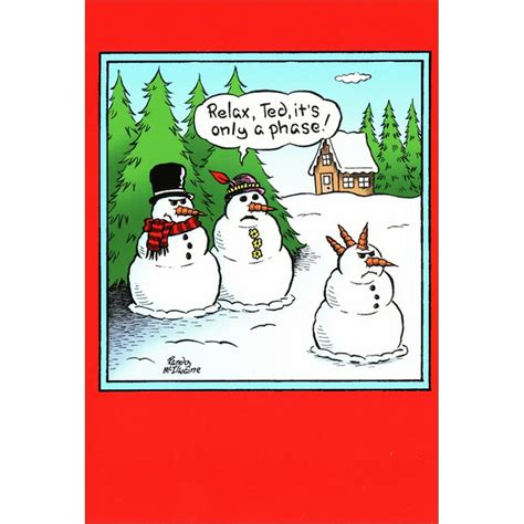 Nobleworks Only A Phase Box Of 12 Funny Humorous Christmas Cards