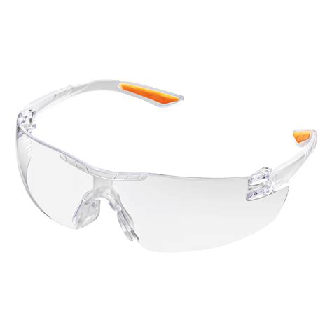 Neon Safety Glasses Clear Lens Sir Safety System